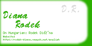 diana rodek business card